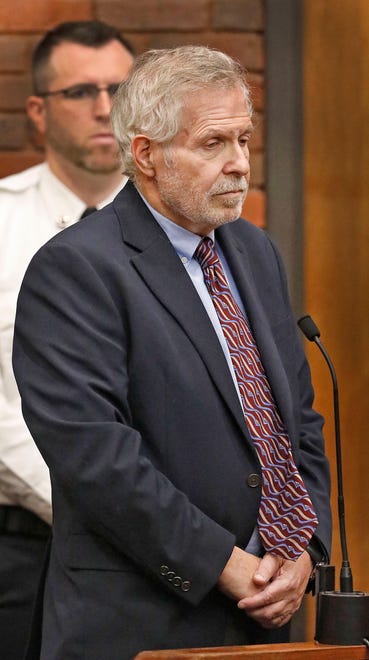 Norwell pediatrician Dr. Richard Kauff is arraigned in Hingham District Court on charges of sexual assault as a result of complaints from former patients on Monday, Nov. 20, 2023.